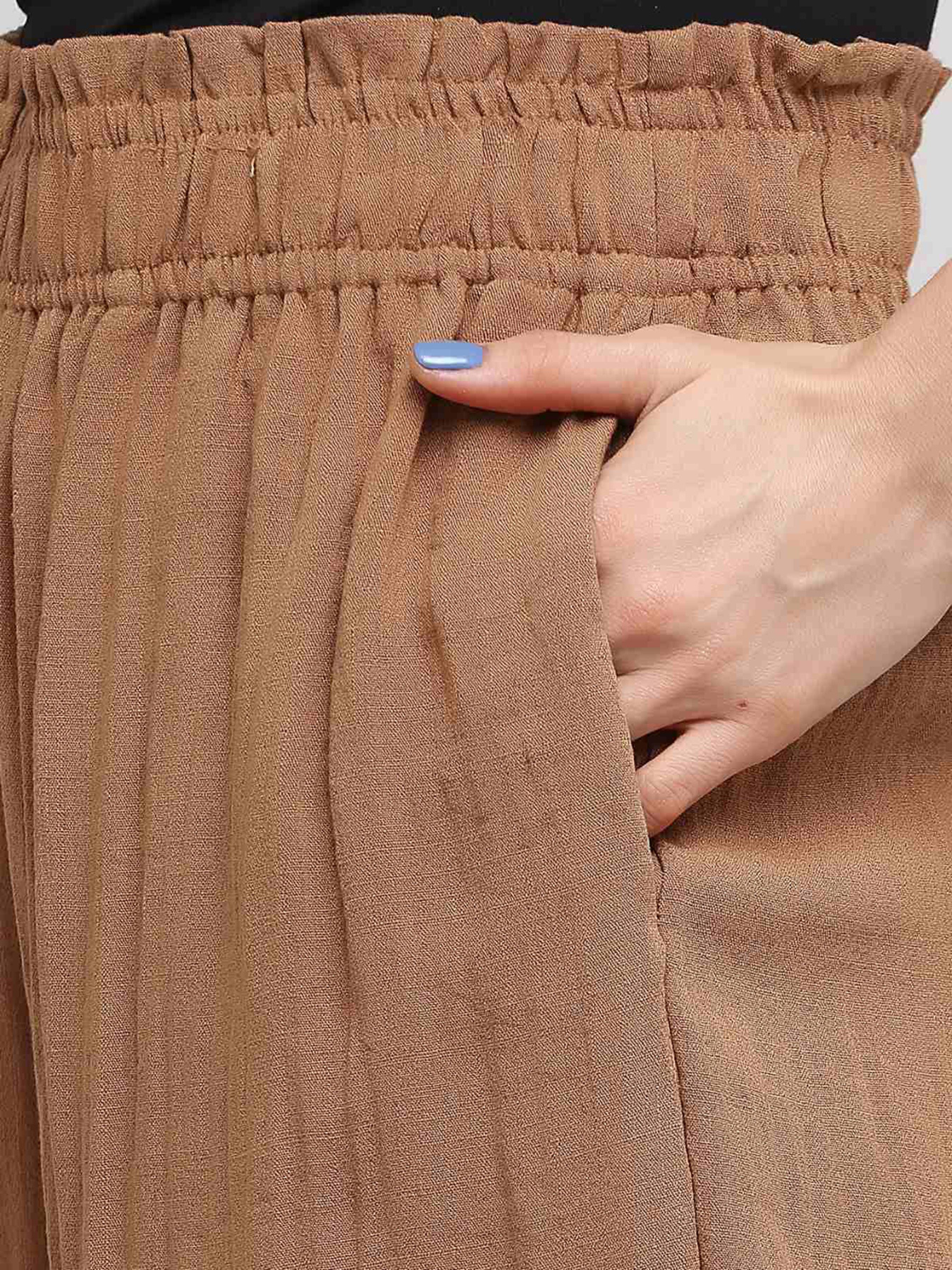 Брюки повседневные H&M модель 8550791wer_Светло-коричневый Фото