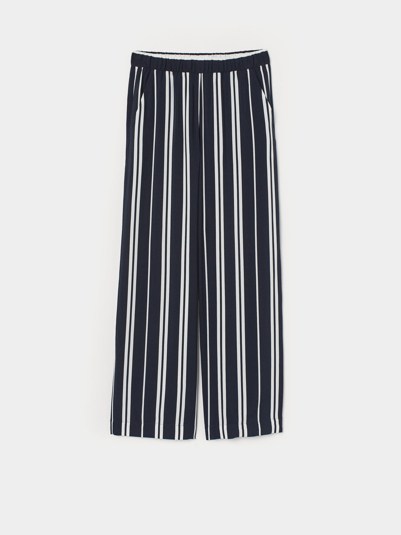 Брюки повседневные H&M модель 6972019sm_темно-синий в полоску Фото