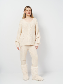 Повседневные штаны H&M модель 1496258arl_Молочный Фото