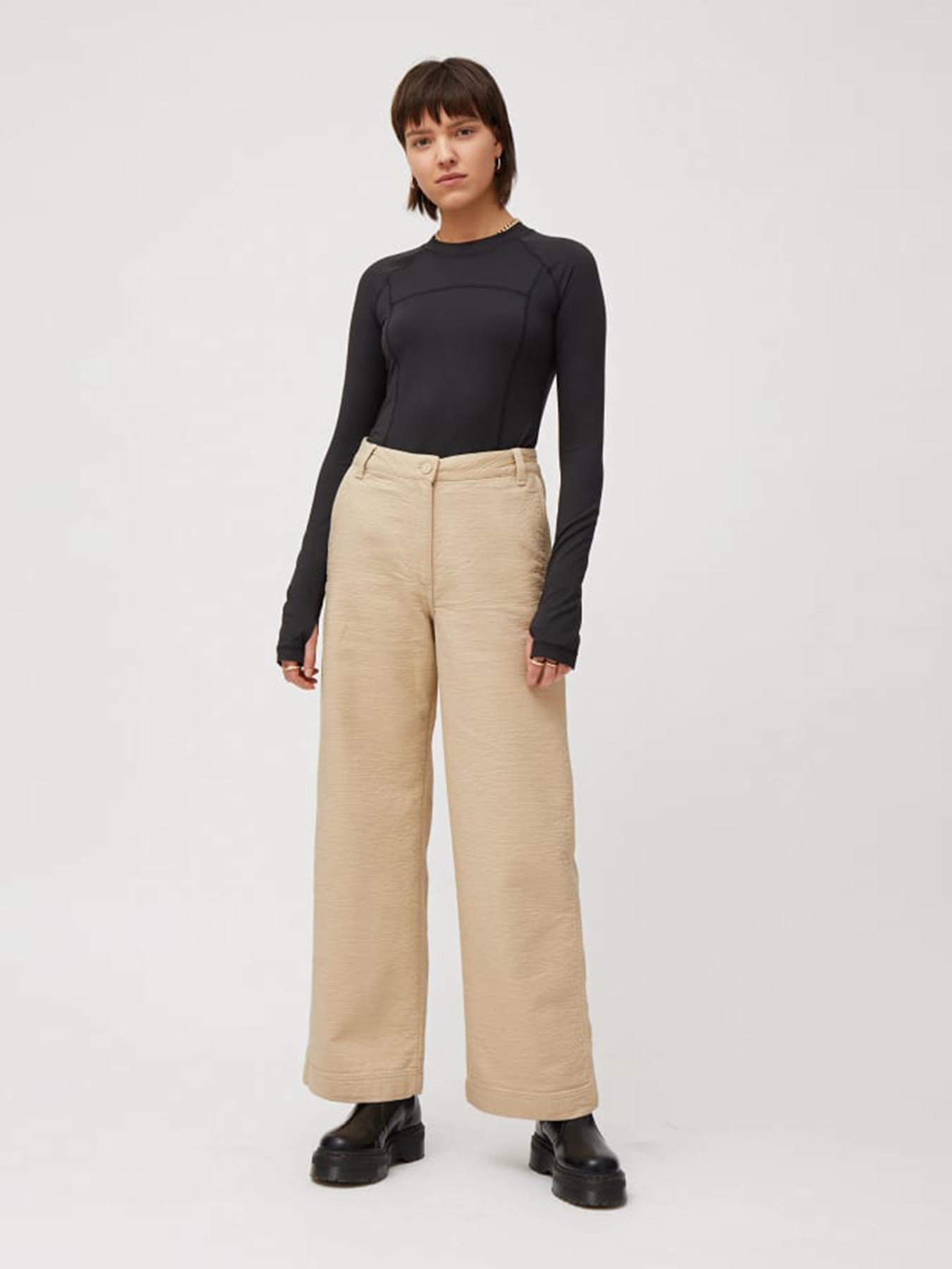 Повседневные штаны Weekday модель 8208041arl_Бежевый Фото