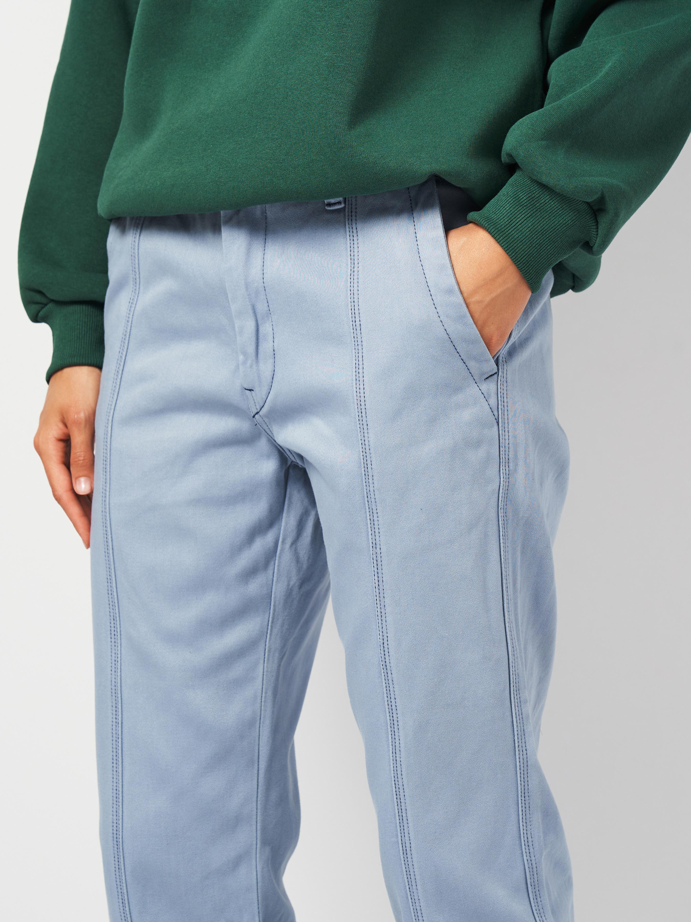 Брюки повседневные H&M модель 2001135ral_Серо-голубой Фото