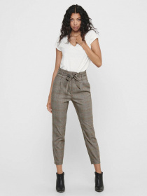 Штани повсякденні H&M модель 7537370wer_серо-бежевый в клетку Фото