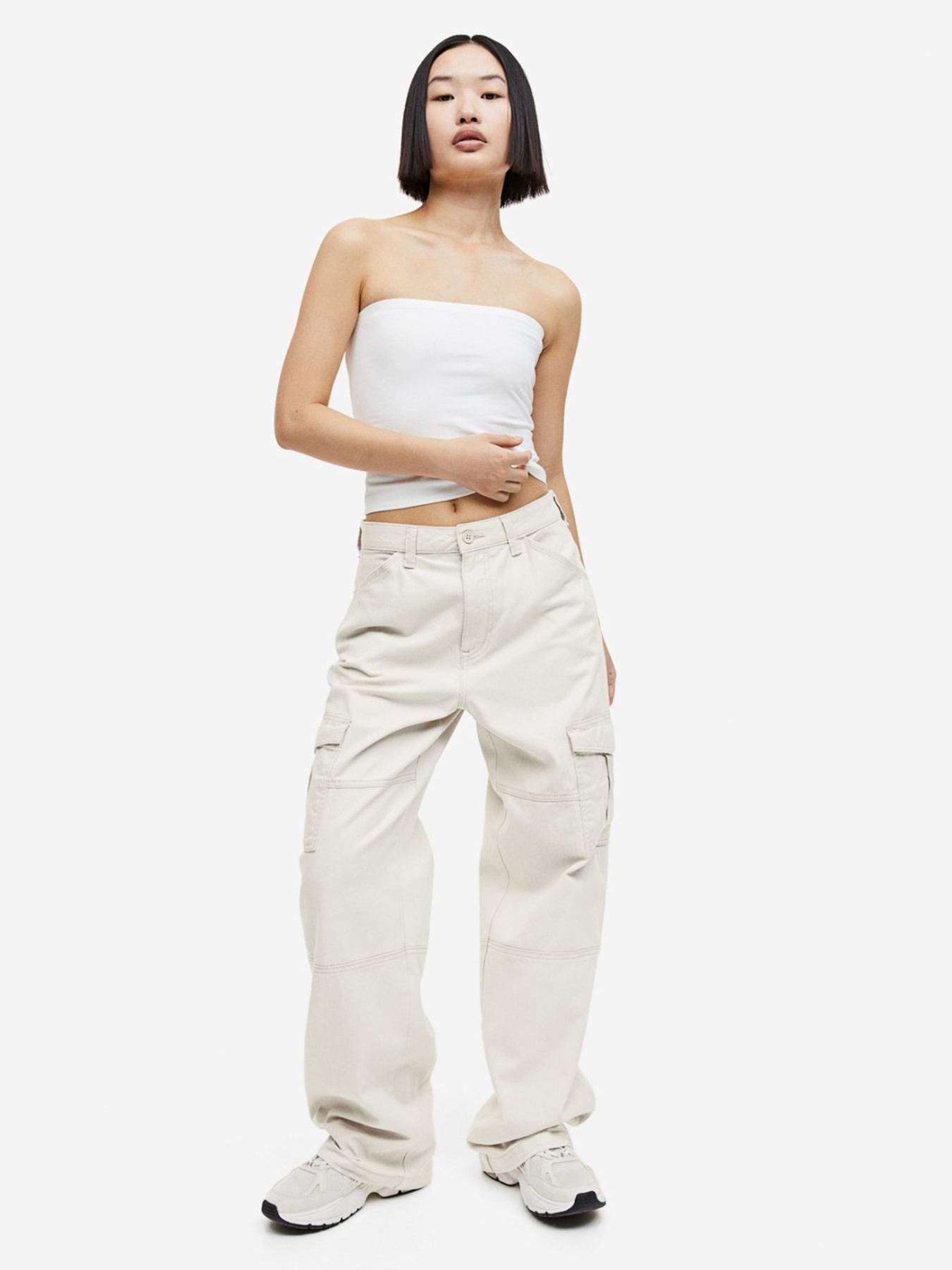 Карго H&M модель 1159410wer_Светло-серый Карго H&M модель 1159410wer_Светло-серый Фото