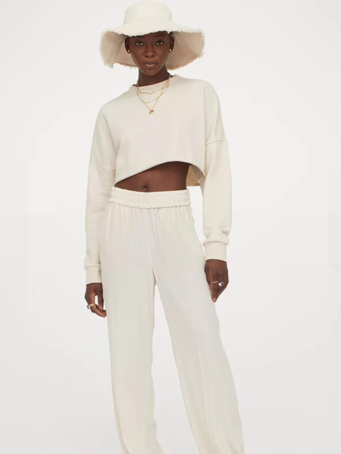 Брюки повседневные H&M модель 9952773wer_Светло-бежевый Фото