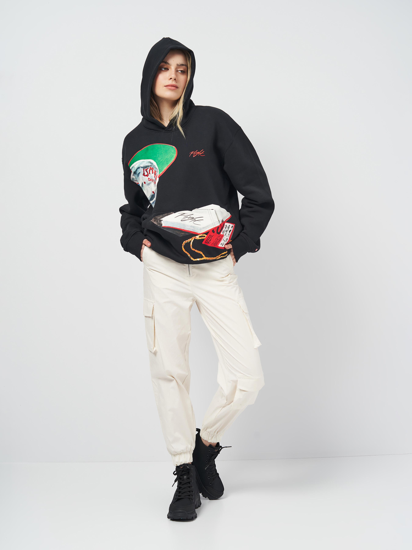 Карго H&M модель 1115289arl_Молочный Фото