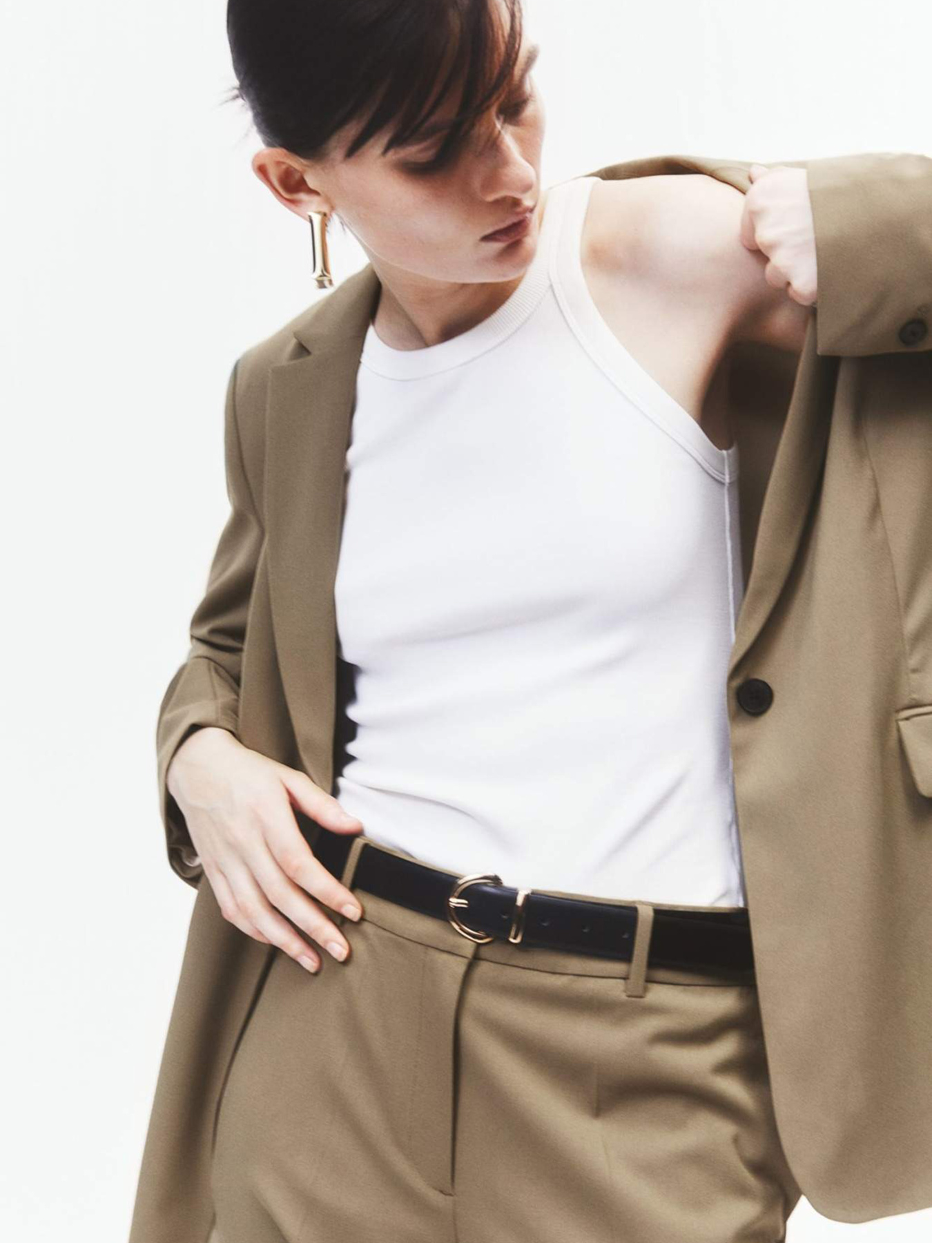 Брюки классические H&M модель 7514716wer_Бежевый Фото