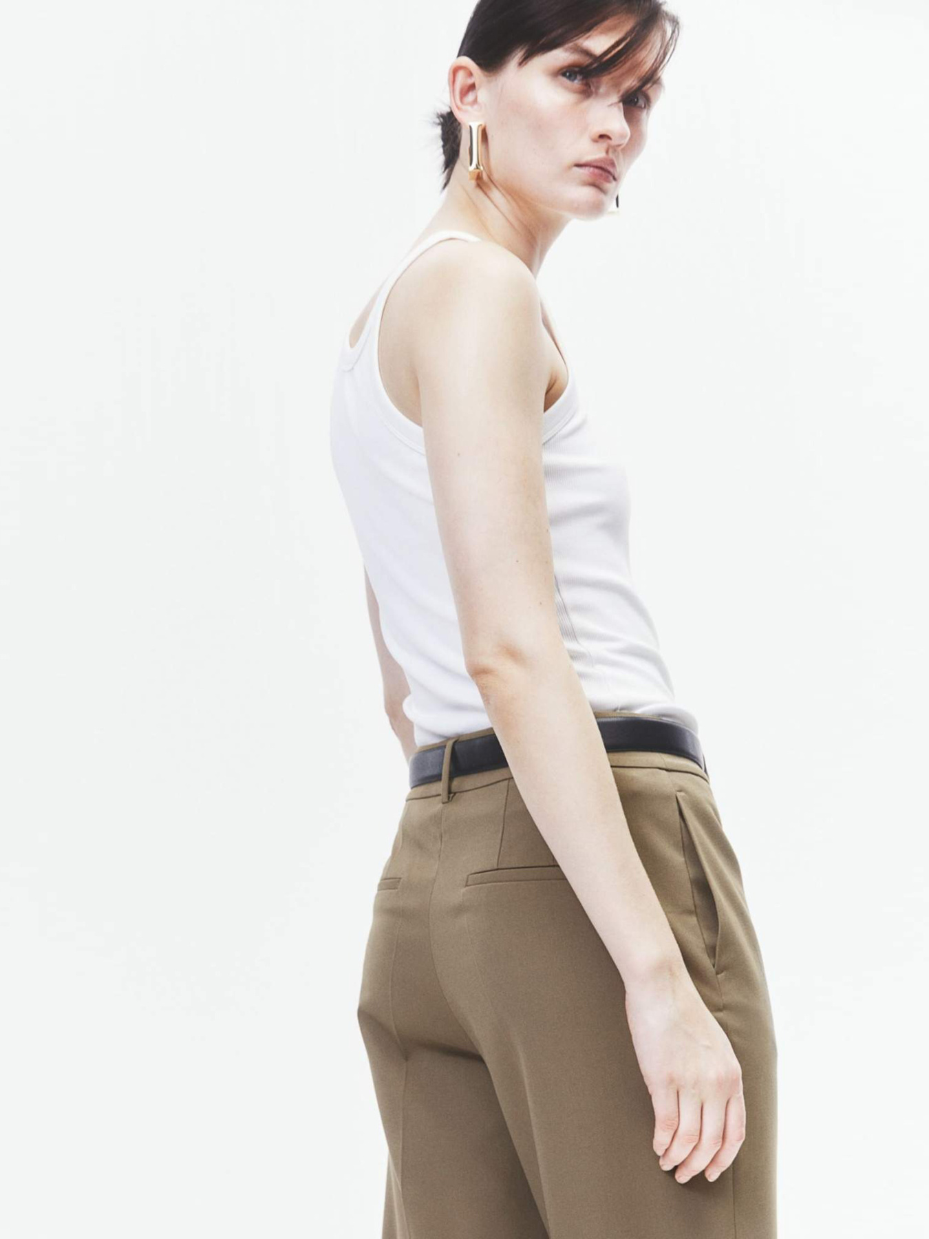 Класичні штани H&M модель 7514716wer_Бежевый Фото