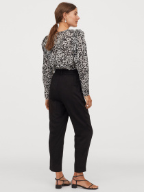 Брюки повседневные H&M модель 6643199RP6_Черный Фото