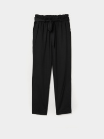 Брюки повседневные H&M модель 6643199RP6_Черный Фото