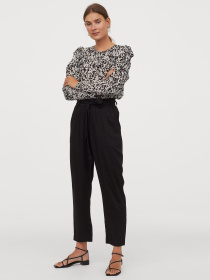 Повсякденні штани H&M модель 6643199RP6_Черный Фото