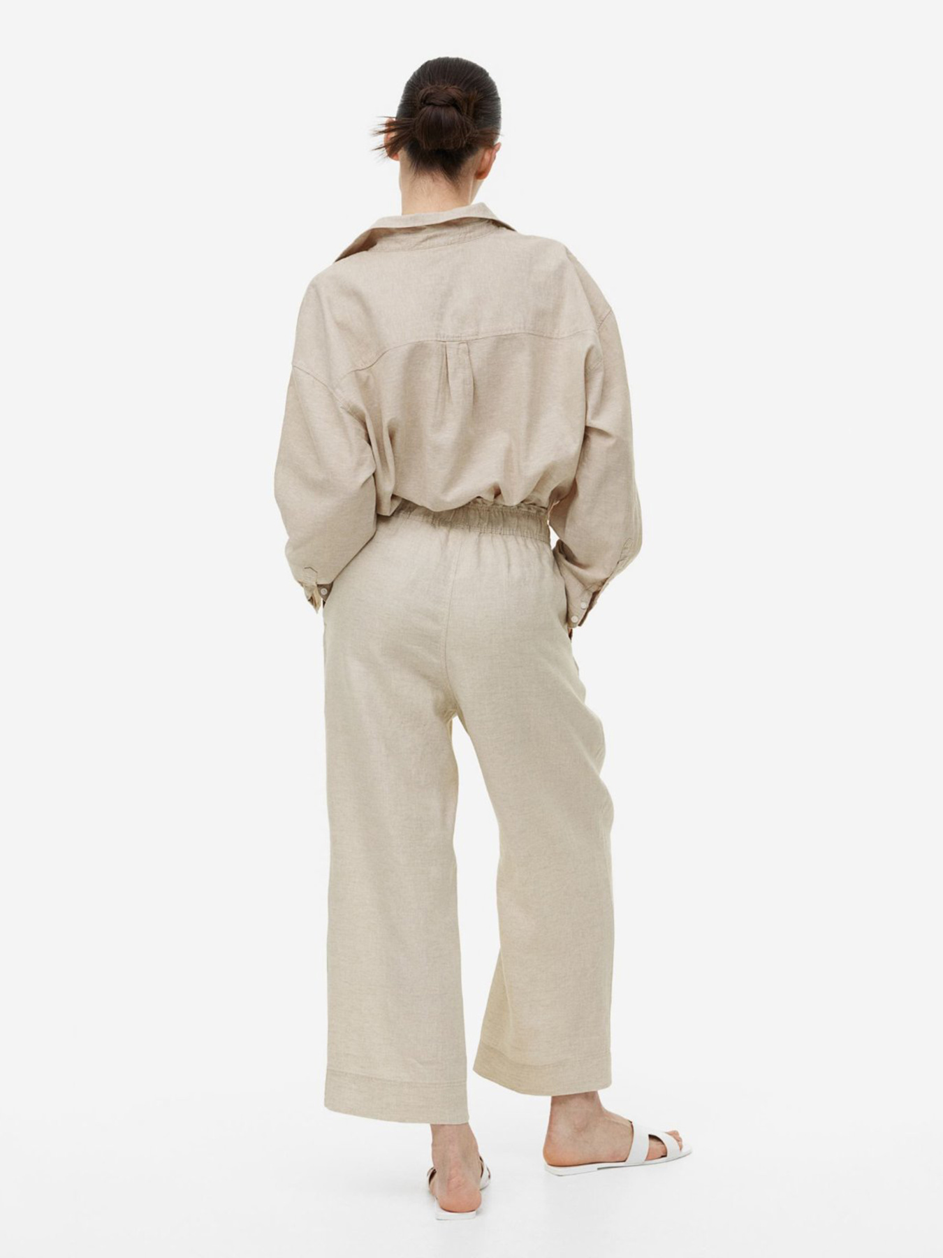Брюки H&M модель 943803wer_Светло-бежевый Фото