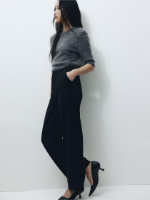 Брюки повседневные H&M модель 9883723wer_Черный Фото