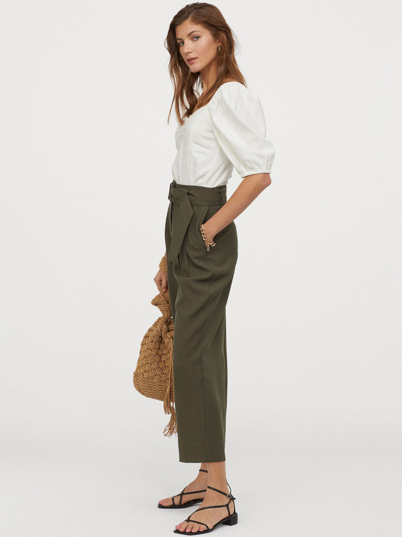 Брюки H&M модель 8393111wer_Хаки Фото