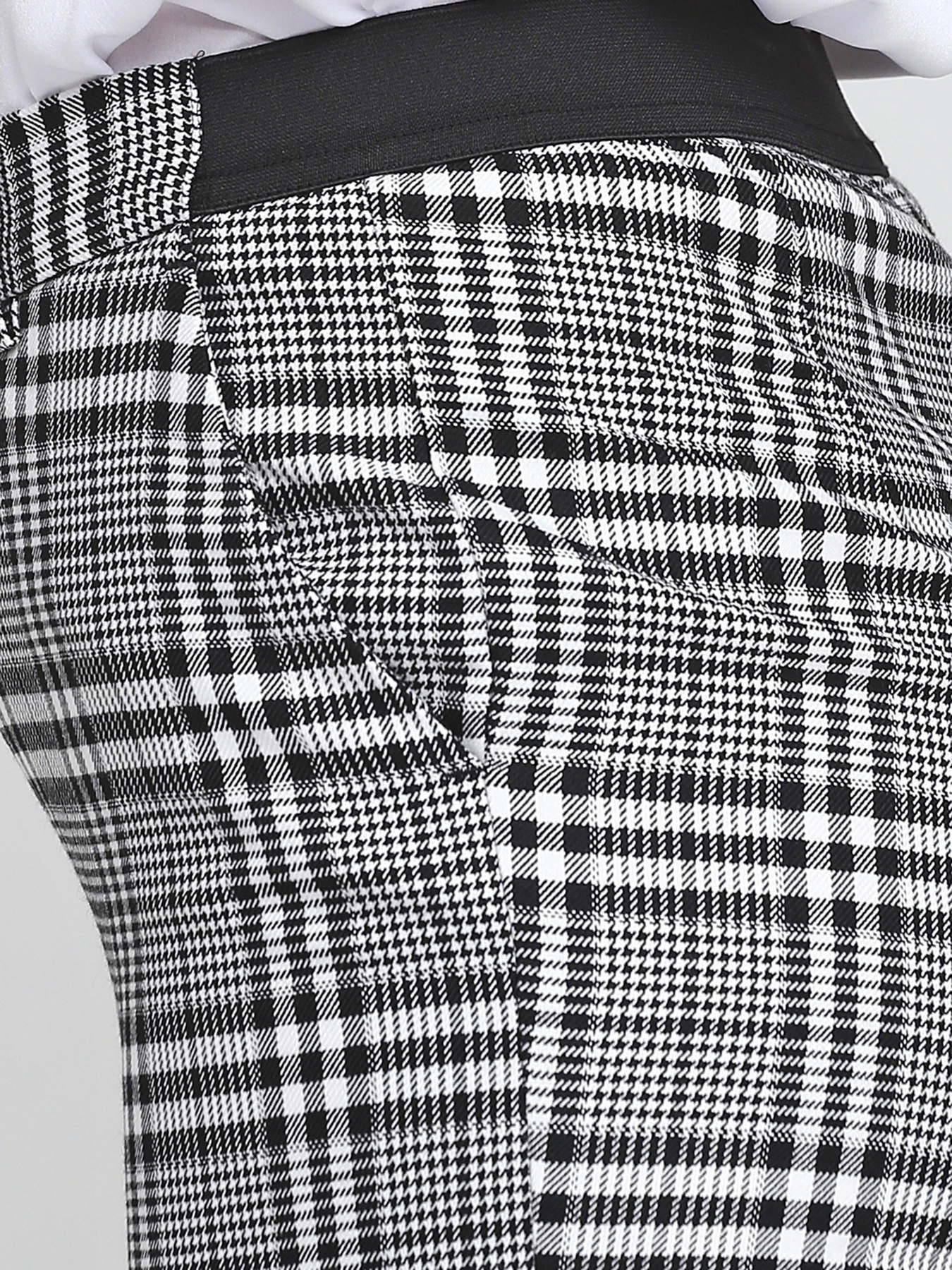 Брюки классические H&M модель 6955459RP2_черно-белая клетка Фото