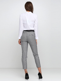 Брюки классические H&M модель 6955459RP2_черно-белая клетка Фото