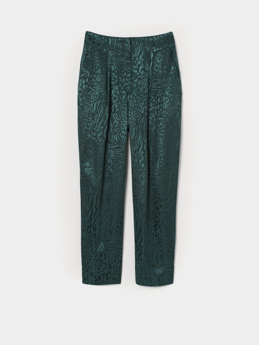 Брюки повседневные H&M модель 8290140sm_изумрудно-зеленый Фото