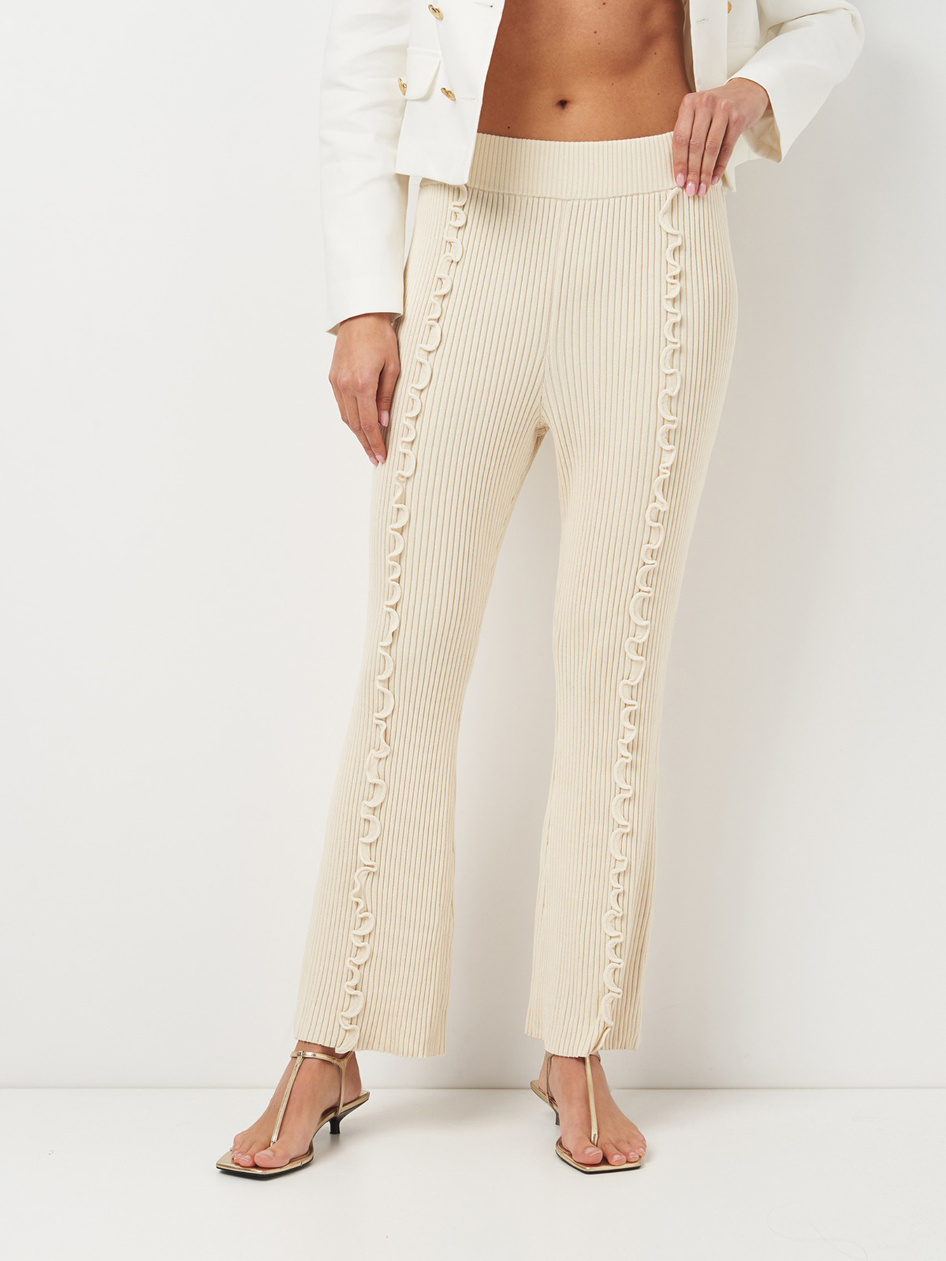 Брюки повседневные H&M модель 2001193wer_Молочный Фото