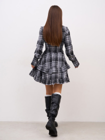 Платье мини ISSA Plus SA-675 модель SA-675_серый Фото