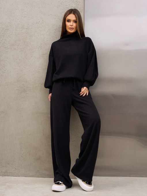 Повседневный костюм ISSA Plus модель SA-678_черный Фото
