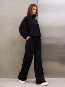 Повседневный костюм ISSA Plus модель SA-678_черный Повседневный костюм ISSA Plus модель SA-678_черный Фото