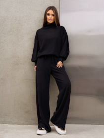 Повсякденний костюм ISSA Plus модель SA-678_черный Фото