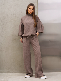 Костюм ISSA Plus модель SA-678_темно-бежевый Фото