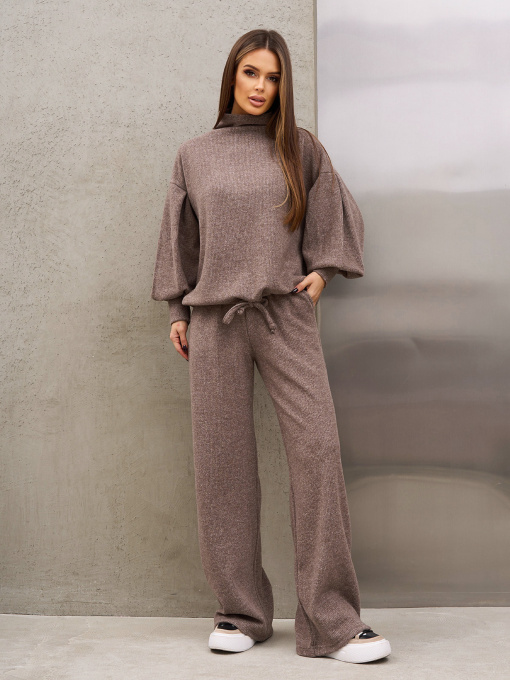 Костюм ISSA Plus модель SA-678_темно-бежевый Фото