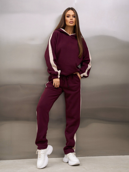 Повседневный костюм ISSA Plus модель 14934_темно-бордовый Фото