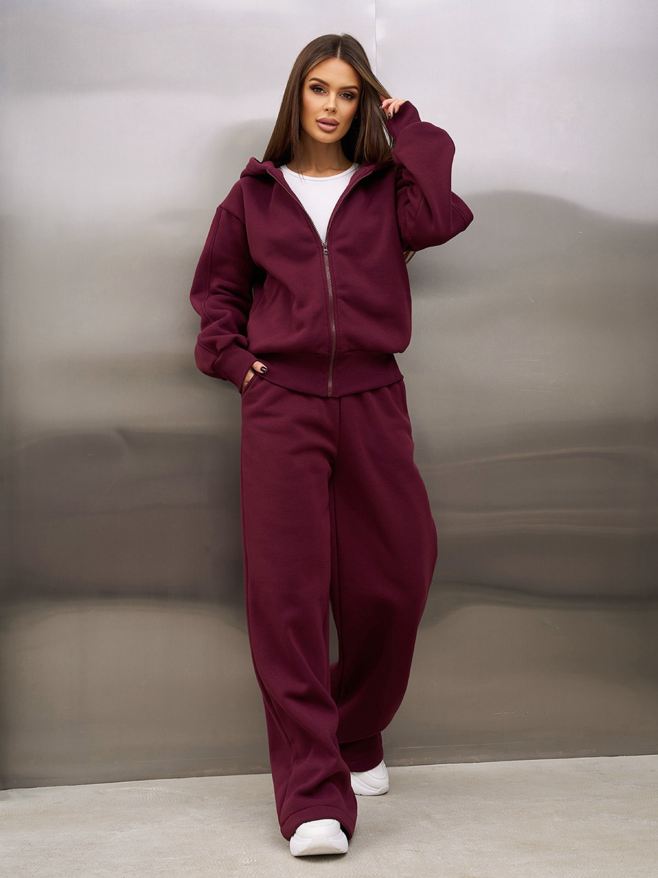 Спортивный костюм ISSA Plus модель 15366_темно-бордовый Спортивный костюм ISSA Plus модель 15366_темно-бордовый Фото