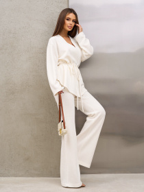 Повседневный костюм ISSA Plus модель 15372_молочный Фото