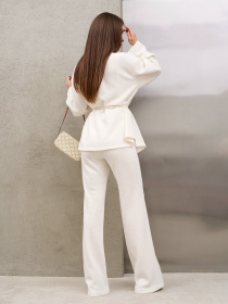 Повседневный костюм ISSA Plus модель 15372_молочный Фото