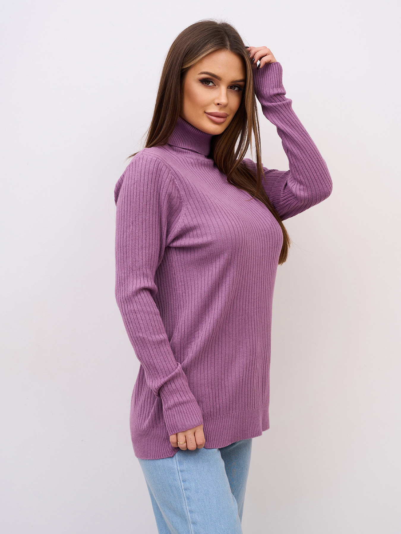 Водолазка ISSA Plus модель WN20-721_темно-сиреневый Фото