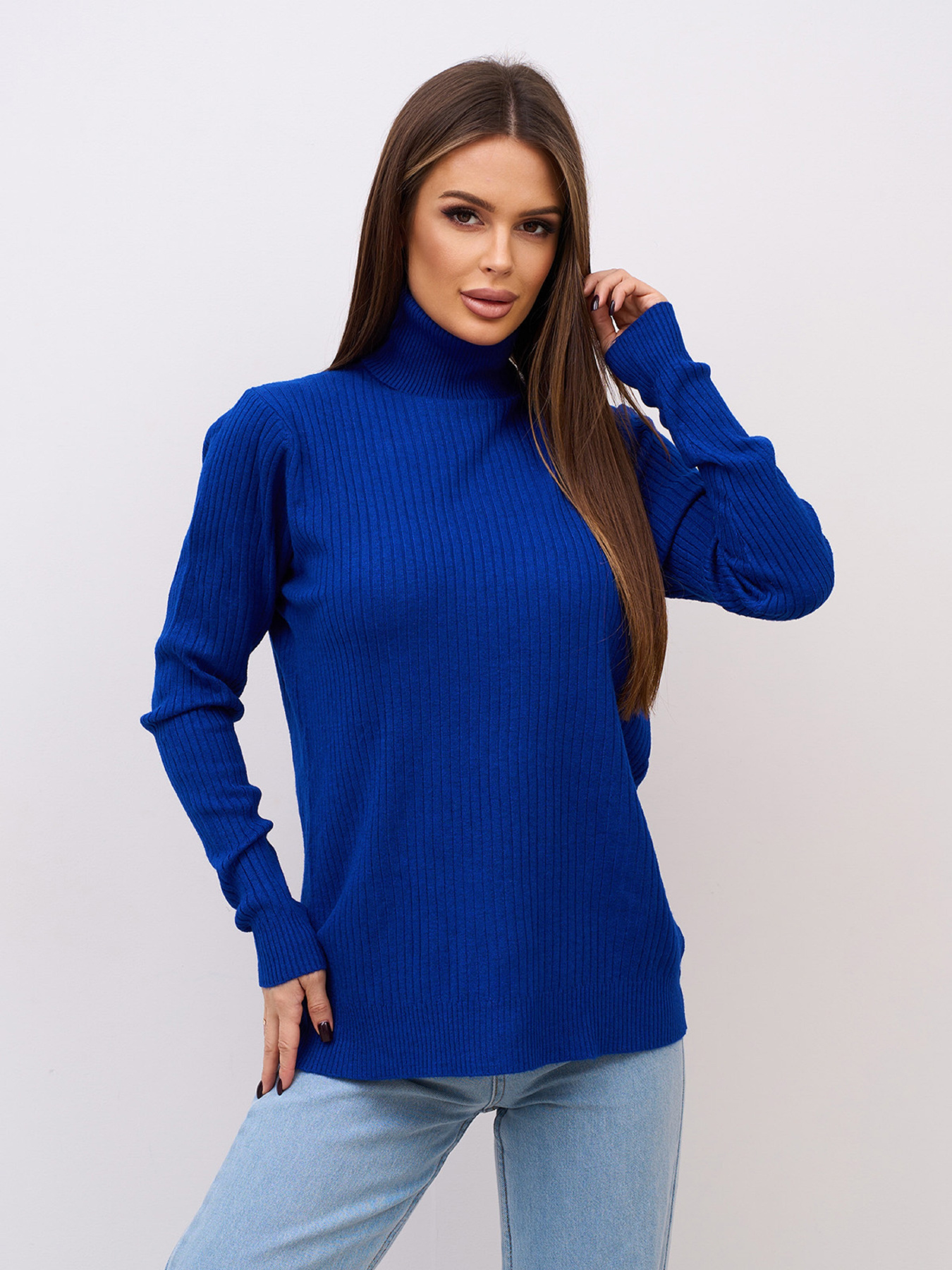 Водолазка ISSA Plus модель WN20-721_синий Водолазка ISSA Plus модель WN20-721_синий Фото