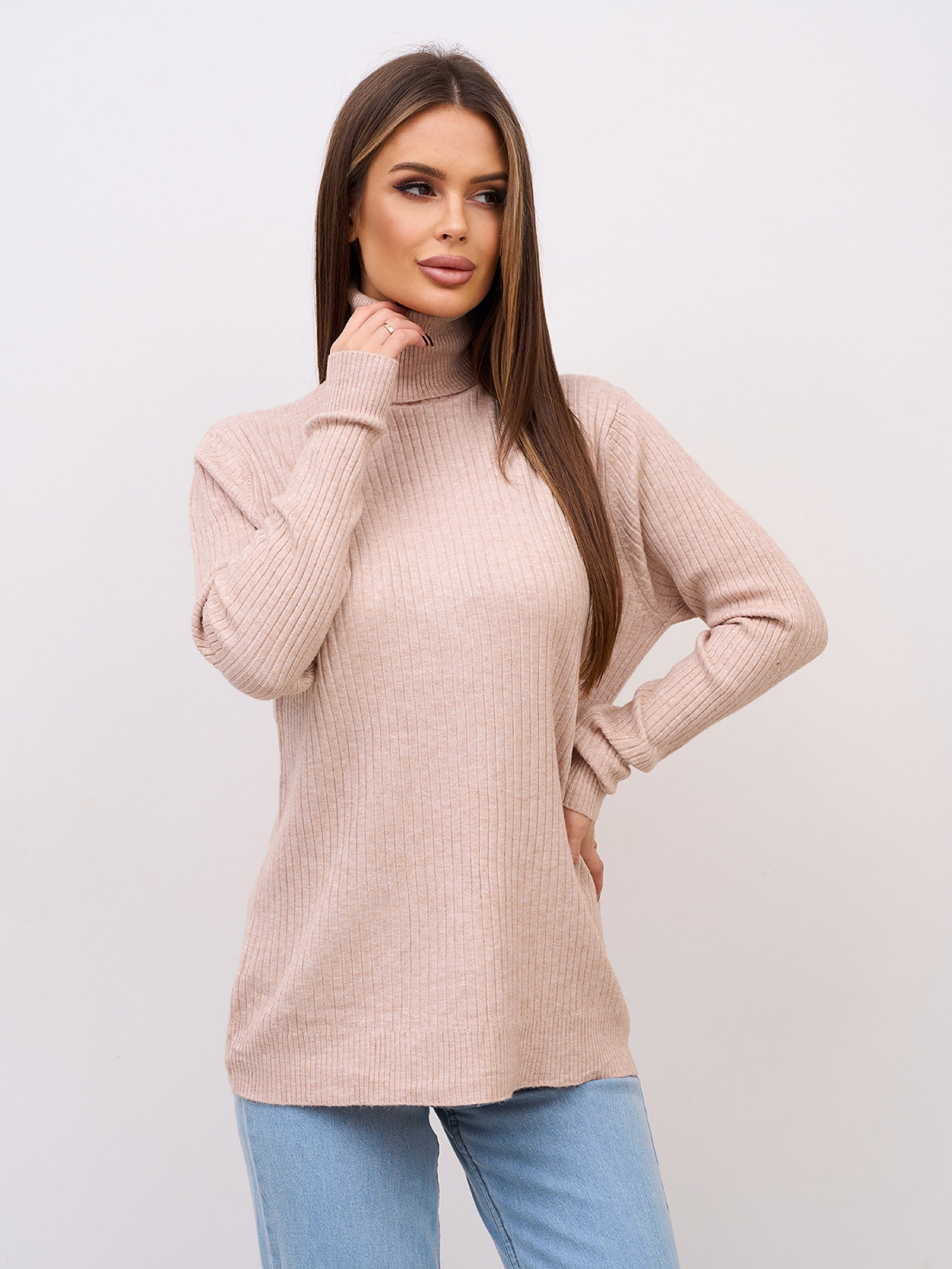 Водолазка ISSA Plus модель WN20-721_светло-бежевый Фото