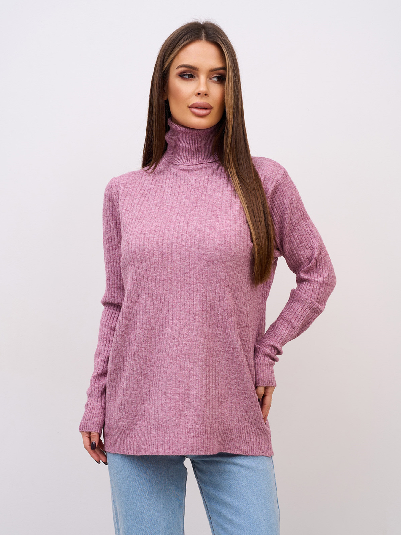 Водолазка ISSA Plus модель WN20-721_сиреневый Фото