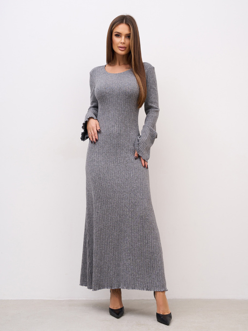 Платье макси ISSA Plus модель SA-679_серый Фото