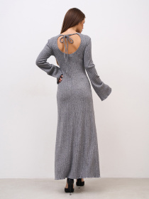 Платье макси ISSA Plus модель SA-679_серый Фото