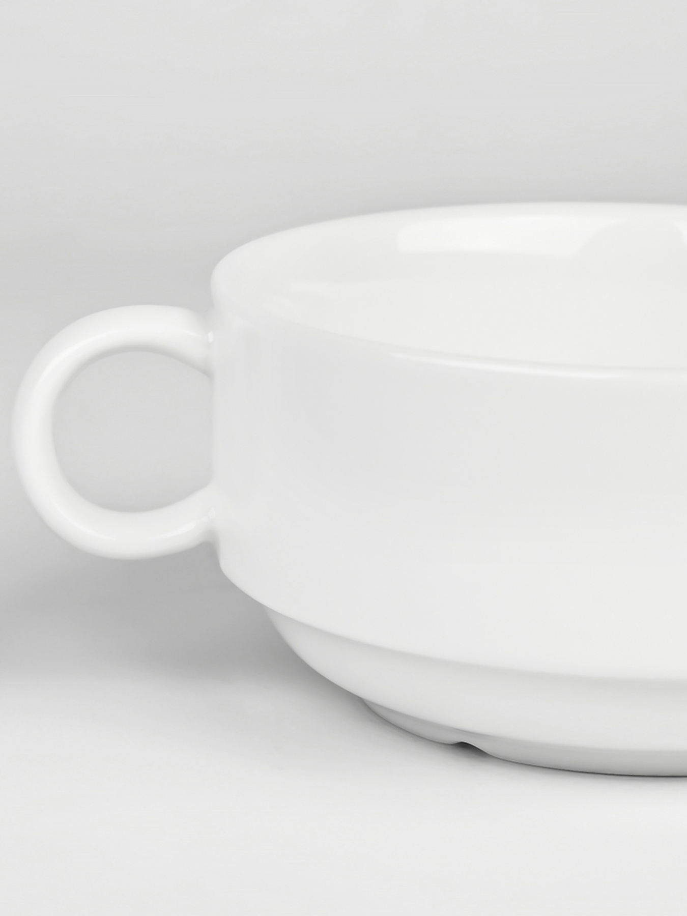 Пиала с ручками "Жемчужина" фарфоровая MBM MY HOME модель KP-104 WHITE Фото