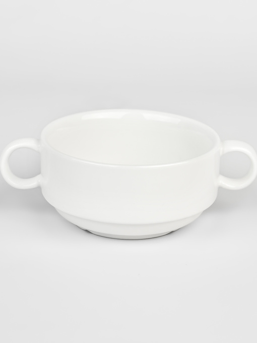 Пиала с ручками "Жемчужина" фарфоровая MBM HOME модель KP-104 WHITE Фото