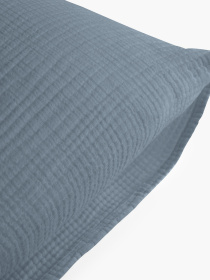 Наволочка "Саторі" з з мусліну MBM HOME модель BL-P-14 CLOUDY GRAY Фото