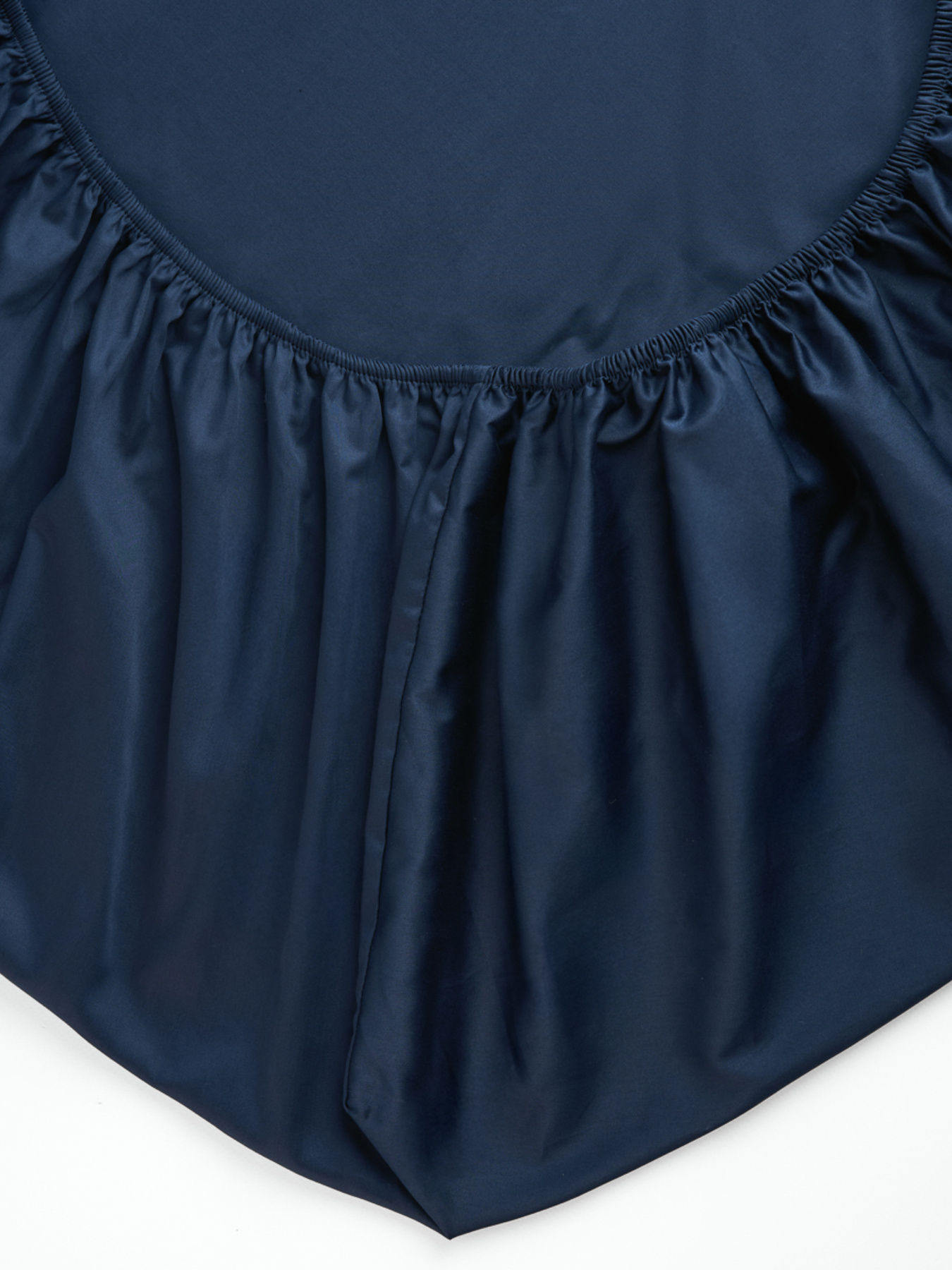 Простынь на резинке "Лунное сияние" из натурального сатина MBM MY HOME модель BL-FS-17/18/19 DEEP BLUE Фото