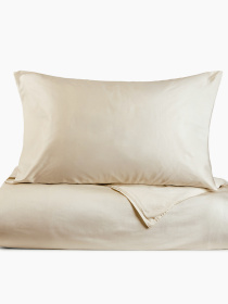 Простынь "Элегия" из натурального вареного сатина MBM MY HOME модель BL-FS-20/21 BEIGE Фото