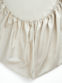 Простынь на резинке "Элегия" из натурального вареного сатина MBM MY HOME модель BL-FS-22/23/24 BEIGE Фото