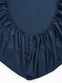 Простынь на резинке "Элегия" из натурального вареного сатина MBM HOME модель BL-FS-22/23/24 DEEP BLUE Простынь на резинке "Элегия" из натурального вареного сатина MBM HOME модель BL-FS-22/23/24 DEEP BLUE Фото