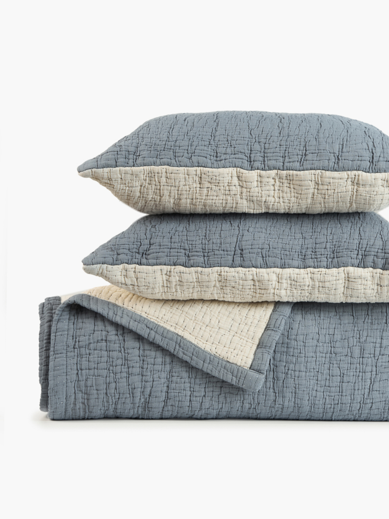 Покрывало "Дзен" из муслина MBM MY HOME модель BL-FS-25/26/27 IVORY/CLOUDY GRAY Фото