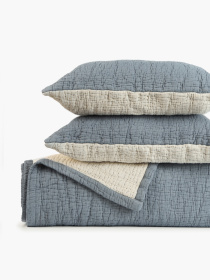 Покрывало "Дзен" из муслина MBM MY HOME модель BL-FS-25/26/27 IVORY/CLOUDY GRAY Фото