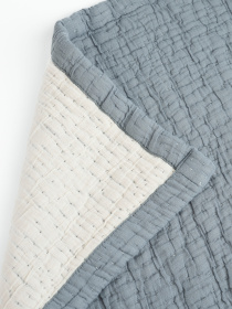 Покрывало "Дзен" из муслина MBM HOME модель BL-FS-25/26/27 IVORY/CLOUDY GRAY Фото