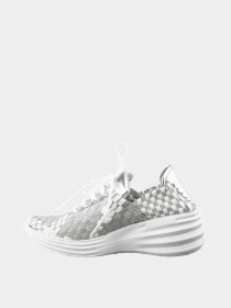 Кросівки повсякденні Woz модель ВОЗ-18603-BOMBET ELASTICO ARGENTO INFILATO PELLE BIANCO-ж-191 Фото