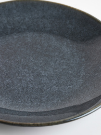 Тарелка "Фьорд" кам'яної кераміки темно-синяя MBM MY HOME модель KP-127 DEEP BLUE Фото