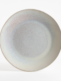 Тарілка "Фйорд" з кам'яної кераміки айворі MBM MY HOME модель KP-128 IVORY Фото